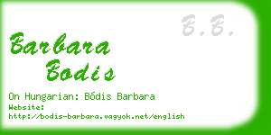 barbara bodis business card