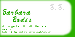 barbara bodis business card